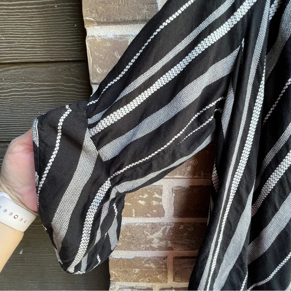 Lane Bryant Black White Stripes Off-The-Shoulders Blouse 18/20 - Picture 4 of 6